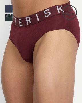 pack of 3 briefs with brand print