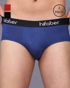 pack of 3 briefs with elasticated waist