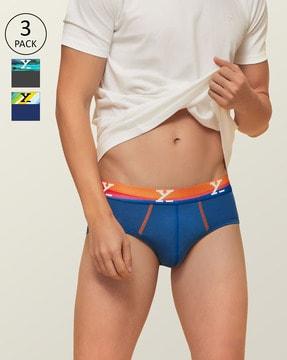 pack of 3 briefs with elasticated waist