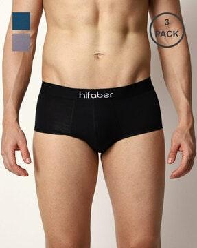 pack of 3 briefs with elasticated waist