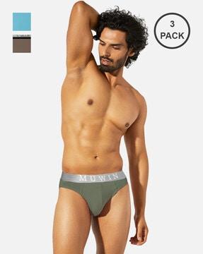 pack of 3 briefs with elasticated waistband