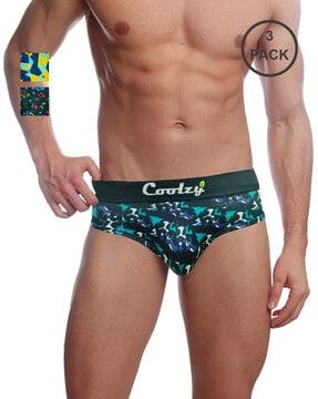 pack of 3 briefs with elasticated waistband
