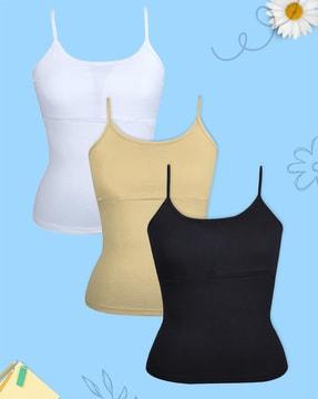 pack of 3 camisoles with adjustable strap