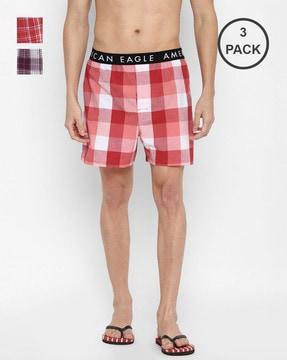 pack of 3 checked boxers