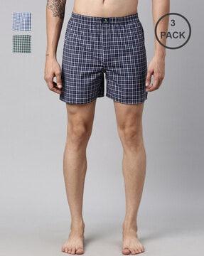 pack of 3 checked boxers