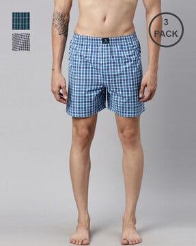 pack of 3 checked boxers