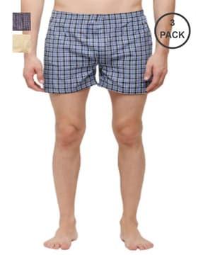 pack of 3 checked boxers