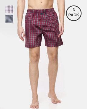 pack of 3 checked boxers