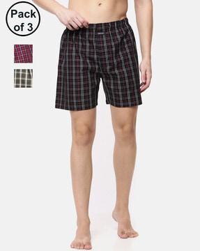 pack of 3 checked boxers