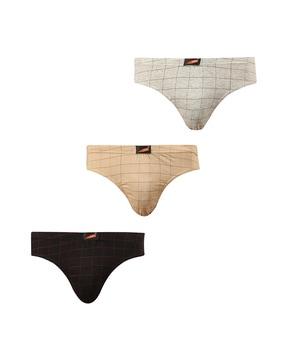 pack of 3 checked briefs