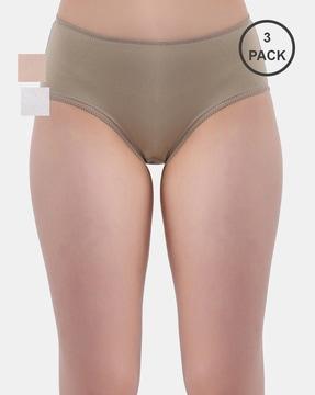 pack of 3 checked hipster panties