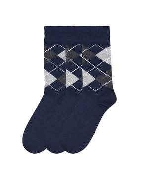 pack of 3 checked socks