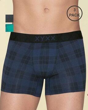 pack of 3 checked trunks