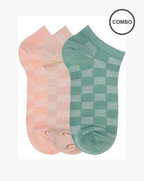 pack of 3 checks socks