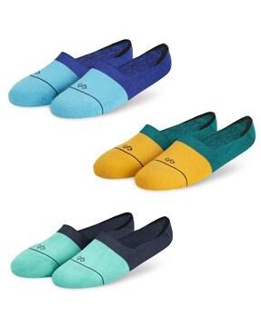 pack of 3 colorblock no-show socks