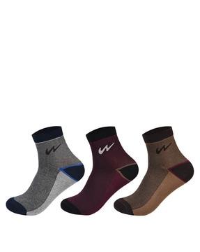 pack of 3 colour-block socks