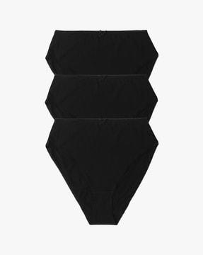 pack of 3 cotton high rise bikini panty