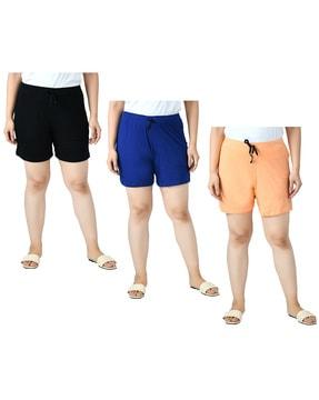 pack of 3 cotton knit shorts