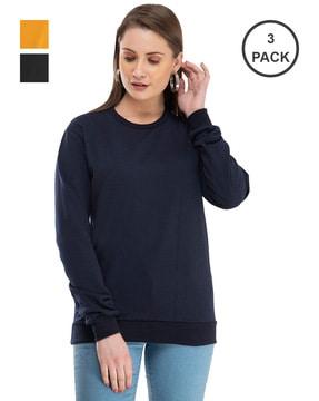 pack of 3 crew-neck sweatshirts