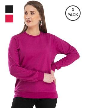 pack of 3 crew-neck sweatshirts