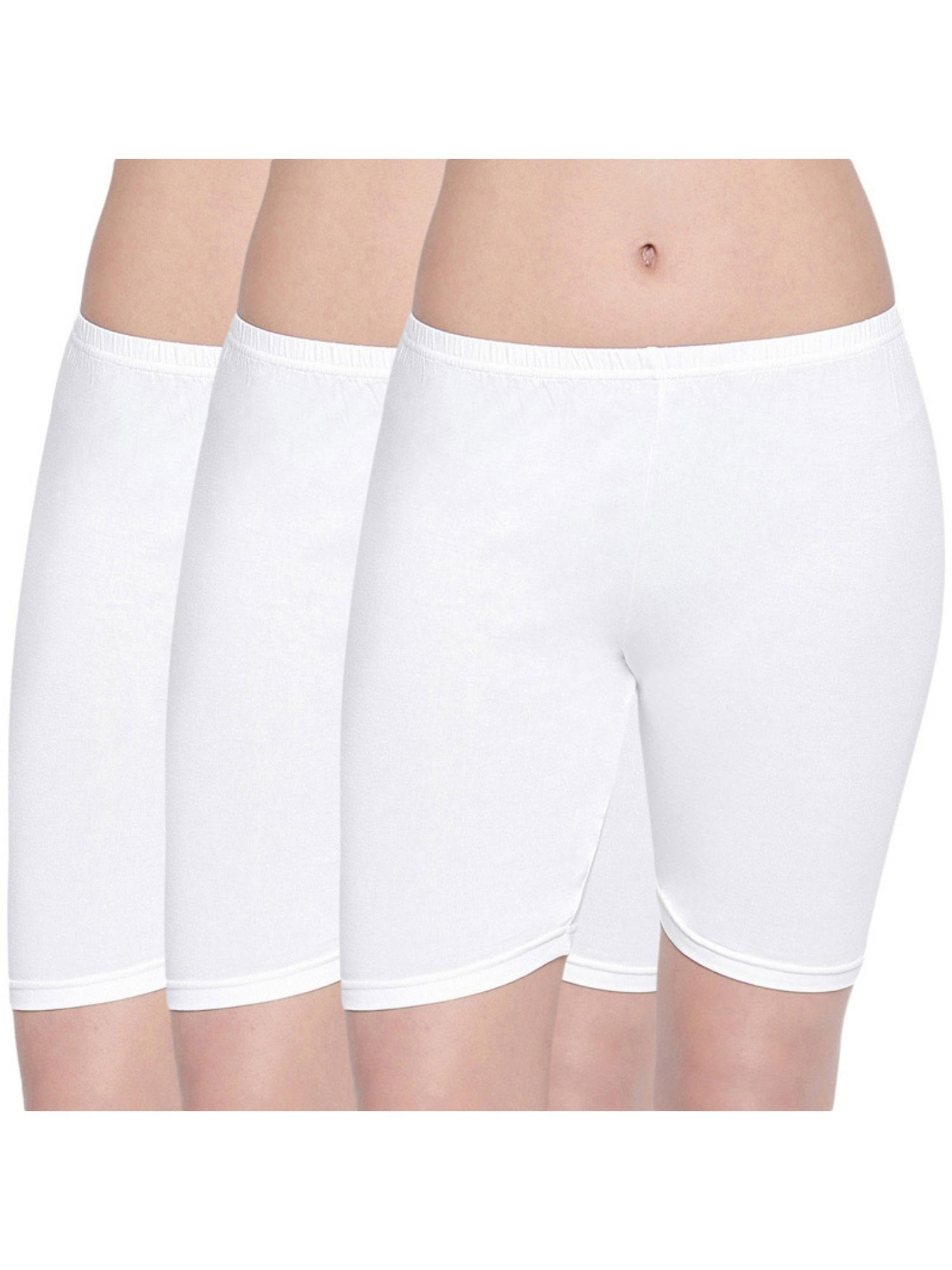 pack of 3 cycling shorts - white