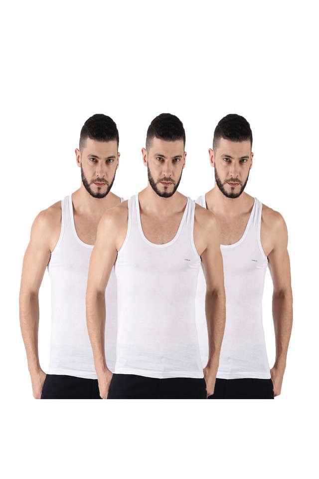 pack of 3 dollar lehar mens white vest