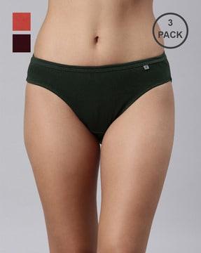 pack of 3 elasticated waist bikinis