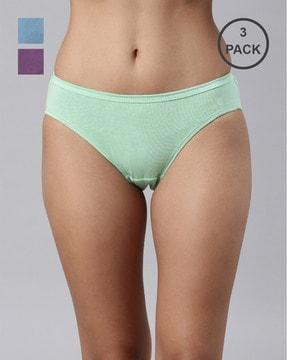 pack of 3 elasticated waist bikinis