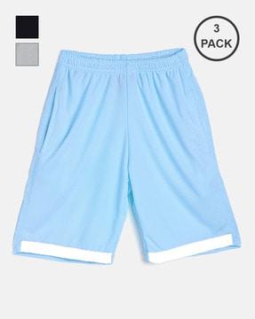 pack of 3 elasticated waistband shorts