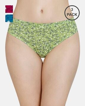 pack of 3 floral print bikinis