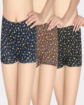 pack of 3 floral print boyshorts