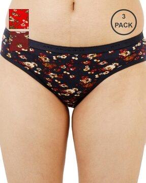 pack of 3 floral print briefs