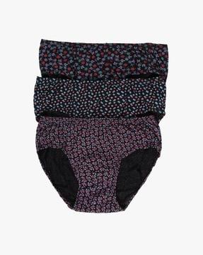 pack of 3 floral print hipster panties