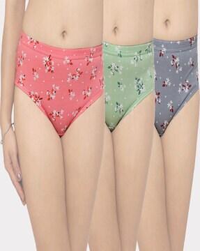 pack of 3 floral print hipsters panties