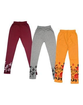pack of 3 floral print leggings