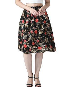 pack of 3 floral print straight skirts