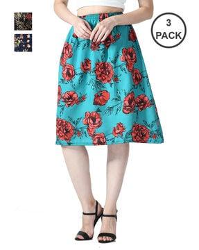 pack of 3 floral skirts