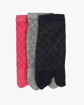 pack of 3 geometric pattern socks