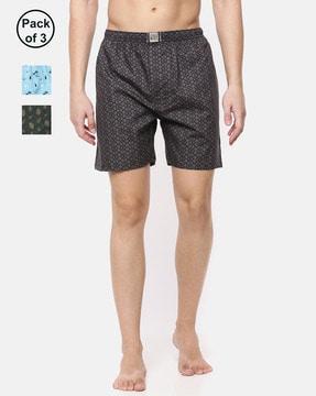 pack of 3 geometric print boxers