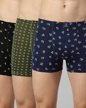 pack of 3 geometric print trunks