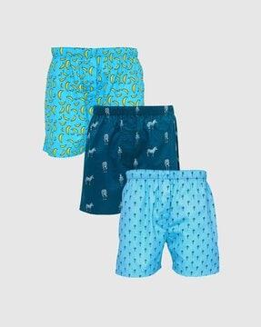 pack of 3 graphic print boxers