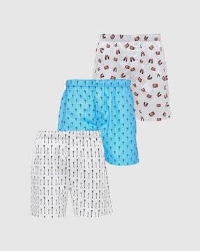 pack of 3 graphic print boxers