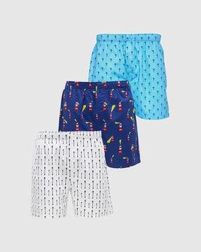 pack of 3 graphic print boxers