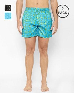 pack of 3 graphic print boxers