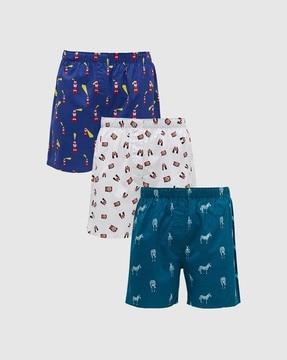 pack of 3 graphic print boxers