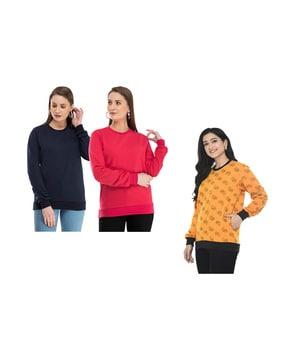 pack of 3 graphic print sweatshirts