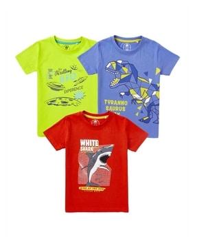 pack of 3 graphic print t-shirt