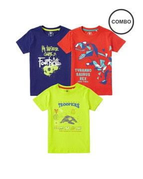 pack of 3 graphic print t-shirt