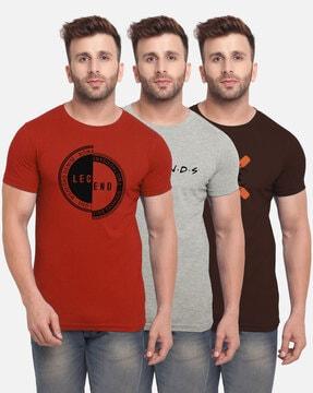 pack of 3 graphic print t-shirt