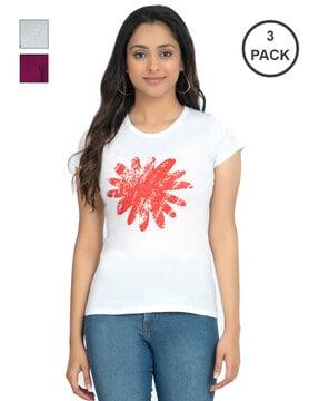 pack of 3 graphic print t-shirts